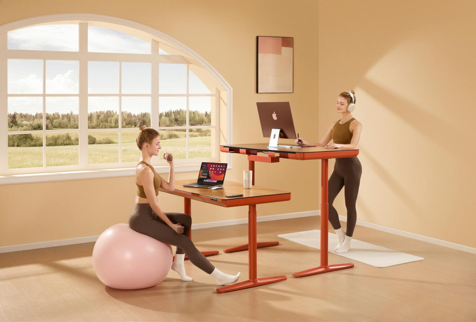 Modern office wellness room with comfortable seating and natural lighting for employee self-care activities