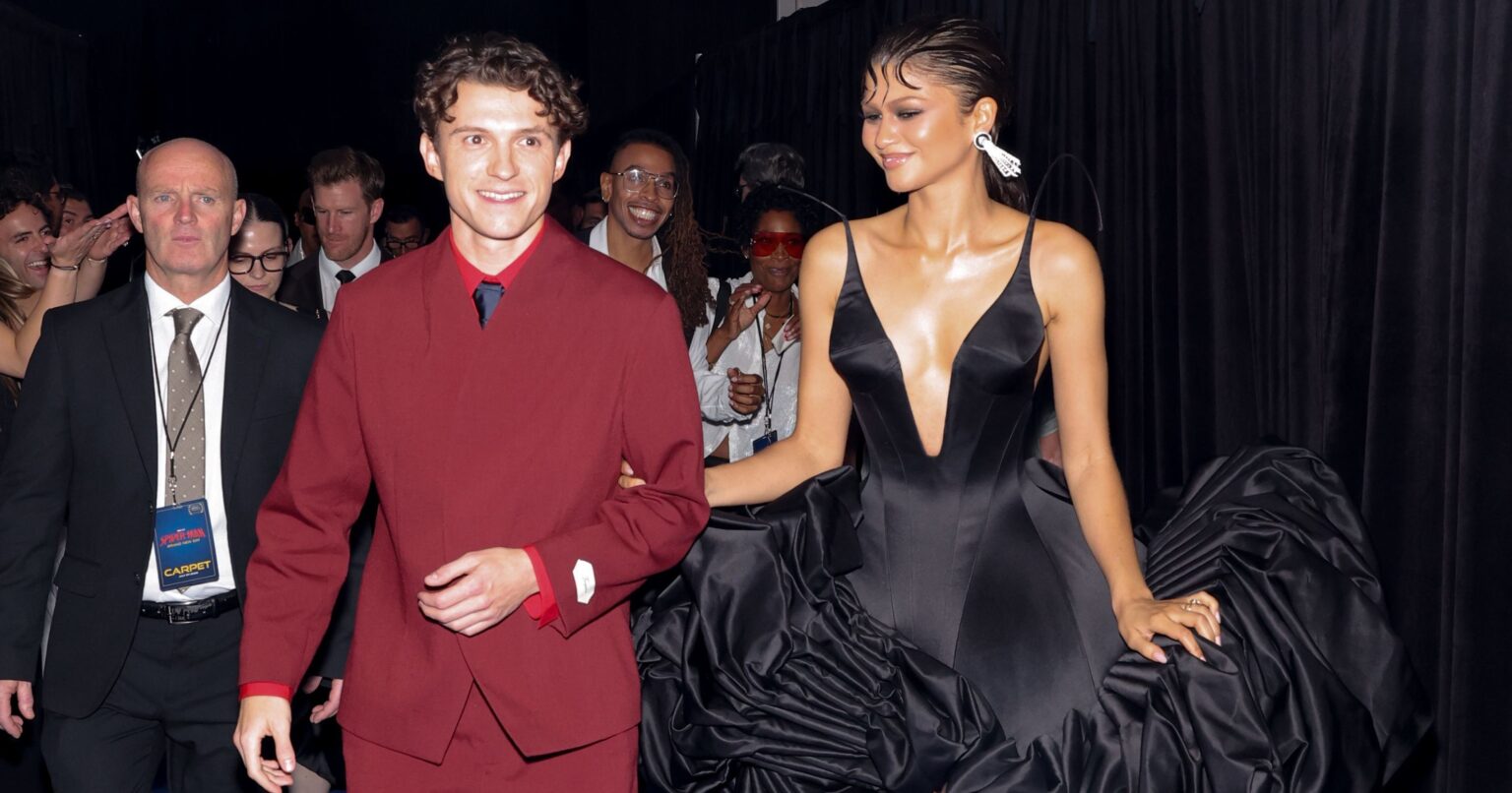 Guests at a Hollywood film premiere on a red carpet