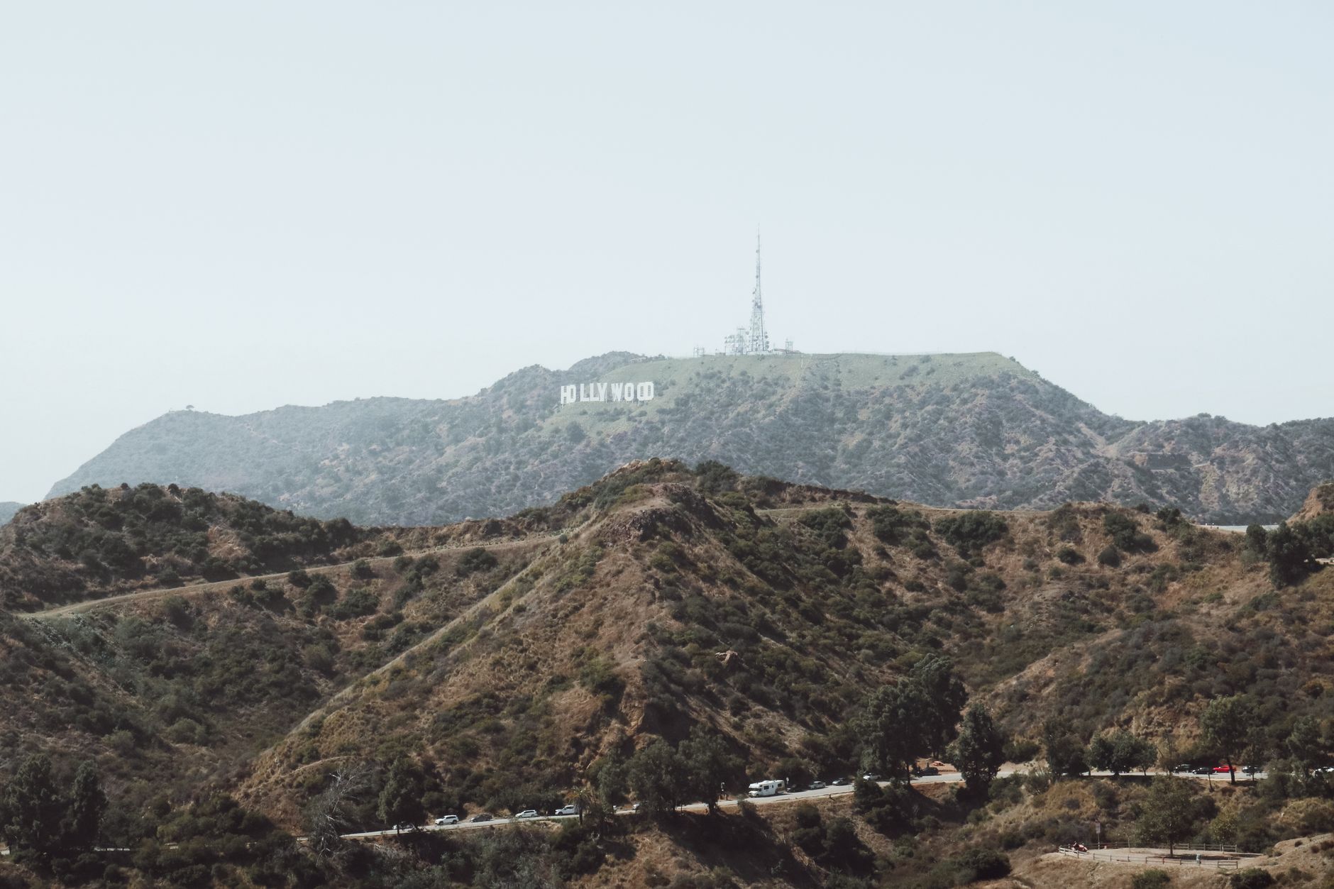 Hollywood sign against a clear sky representing the entertainment industry