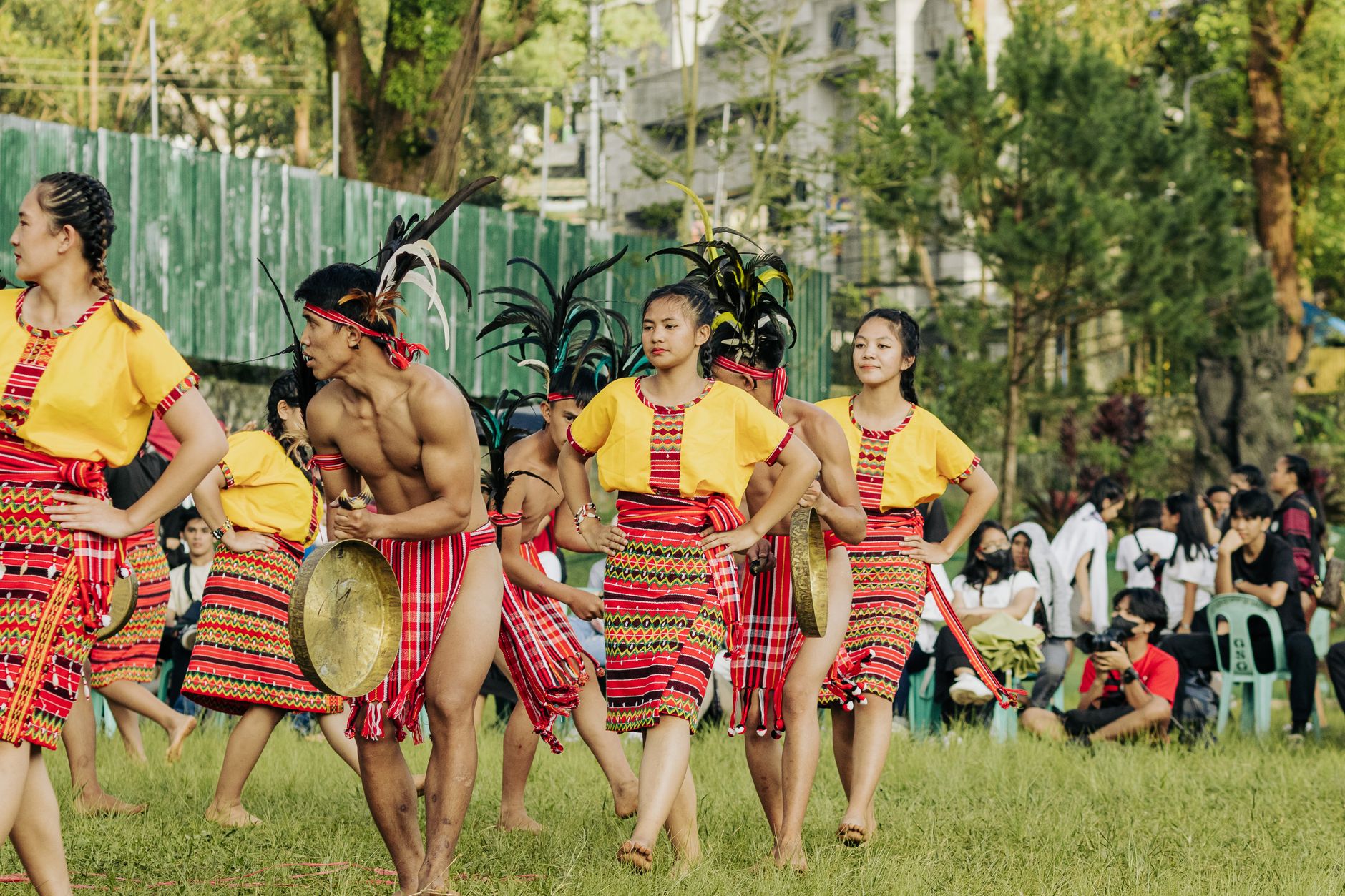 Bright and colorful Filipino cultural celebration with traditional elements